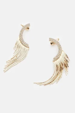 Boucles d'Oreilles Manchettes Goutte Dorée
