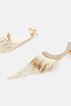 Boucles d'Oreilles Manchettes Goutte Dorée