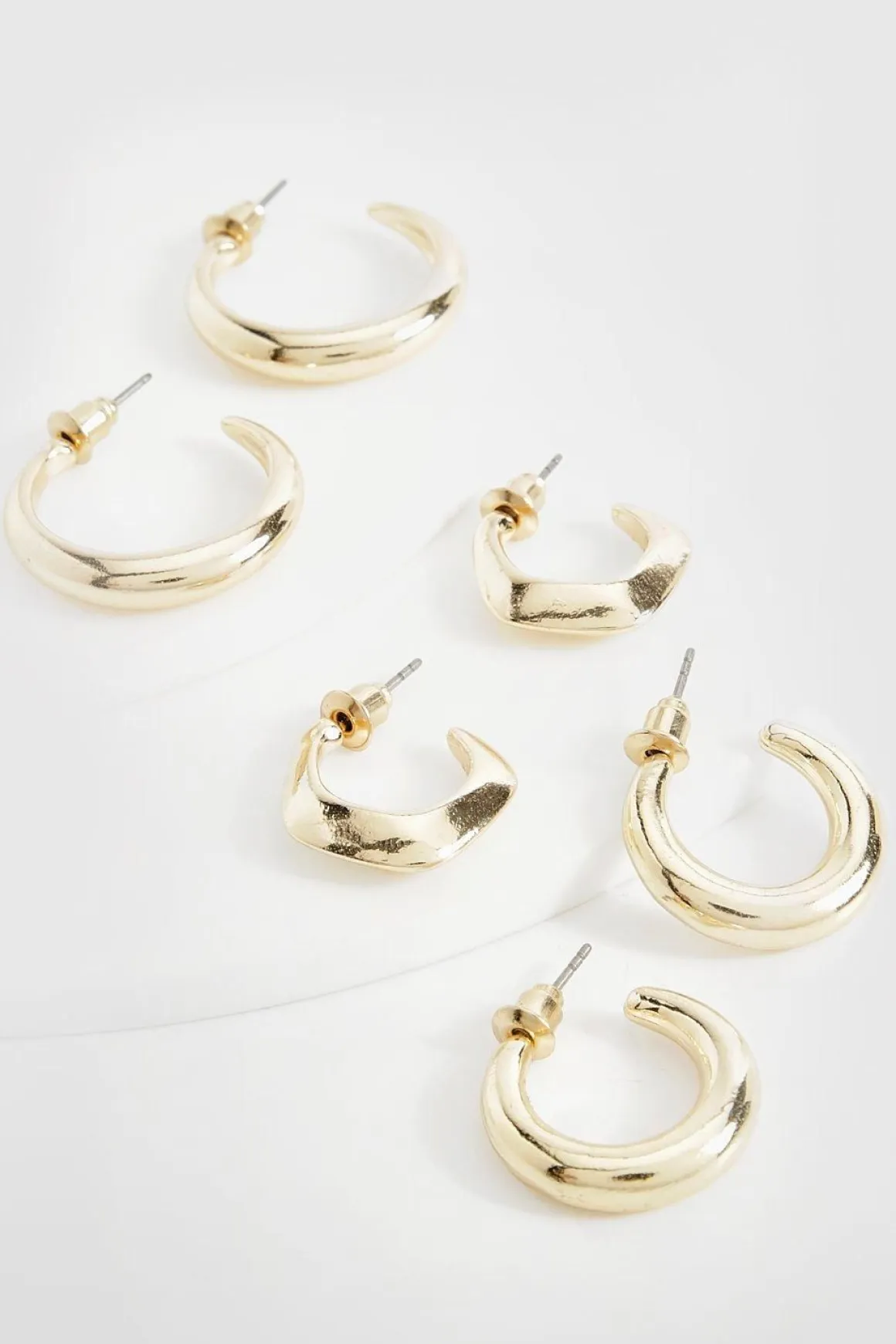 Boucles D'oreilles Multipack Dorées Volumineuses