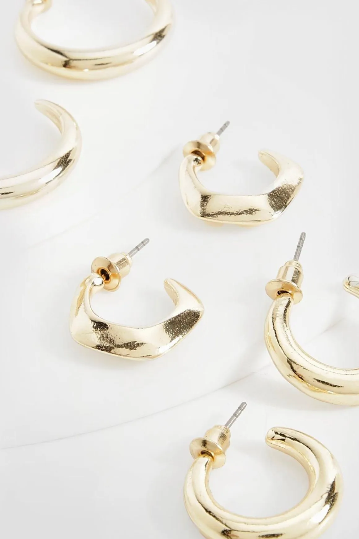Boucles D'oreilles Multipack Dorées Volumineuses