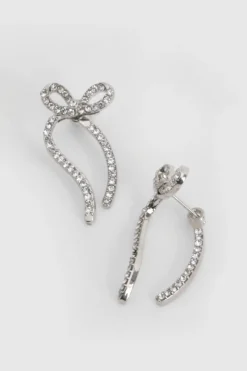 Boucles d’oreilles à nœud ornées d’argent