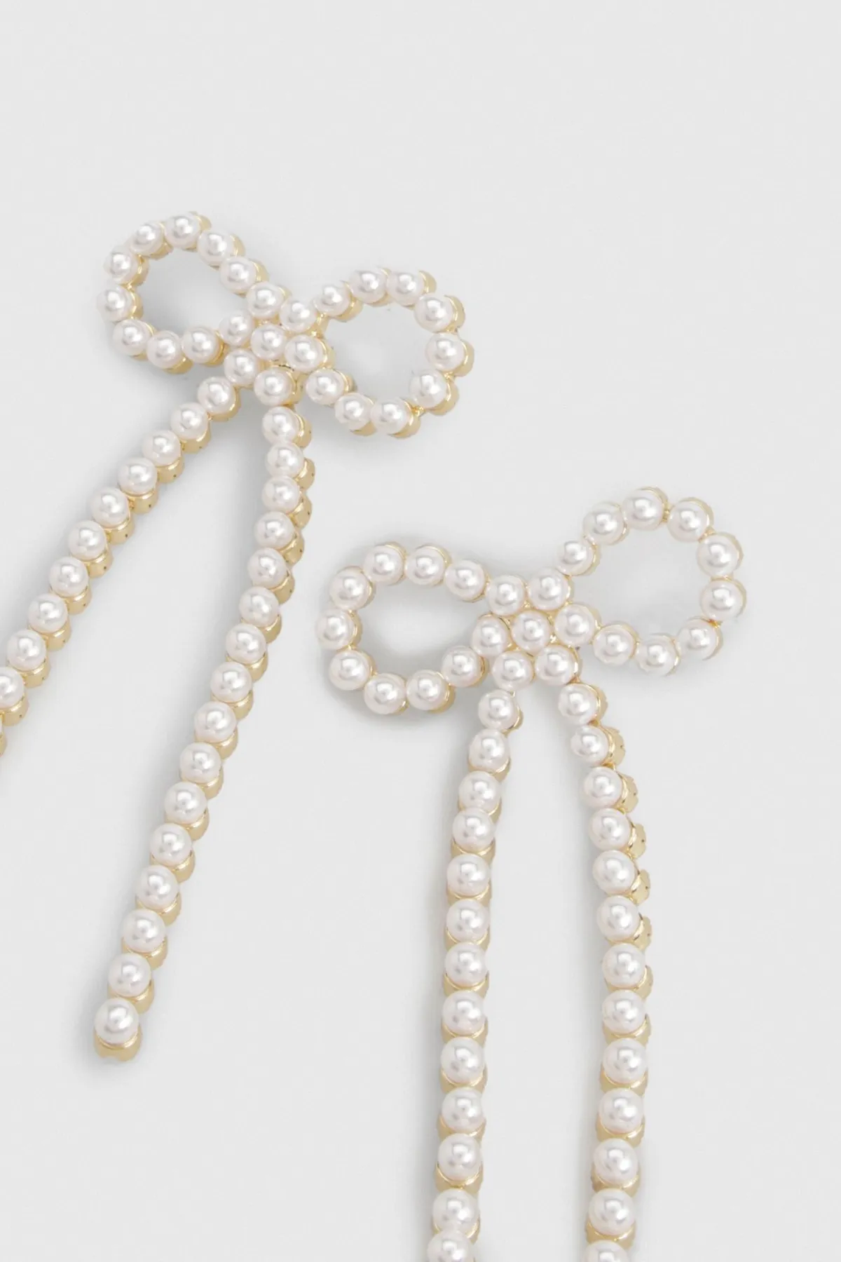 KarenMillen Boucles d'Oreilles Nœud Perle< Boucles D'Oreilles