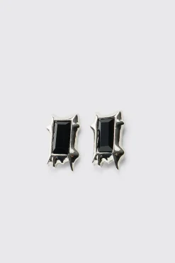 boohooMAN Boucles D'oreilles Ornées De Pierres<Homme Bijoux Et Montres