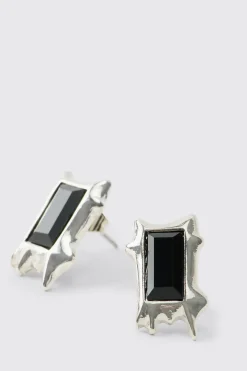 boohooMAN Boucles D'oreilles Ornées De Pierres<Homme Bijoux Et Montres