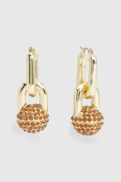 KarenMillen Boucles d'Oreilles Pendantes à Maillons avec Détails Diamantés< Boucles D'Oreilles