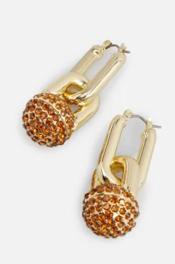 KarenMillen Boucles d'Oreilles Pendantes à Maillons avec Détails Diamantés< Boucles D'Oreilles