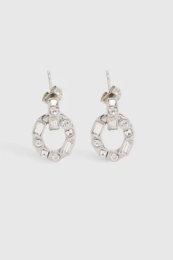Boucles D'oreilles Pendantes À Maillons Ornés De Cristaux