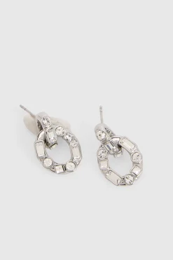 Boucles D'oreilles Pendantes À Maillons Ornés De Cristaux