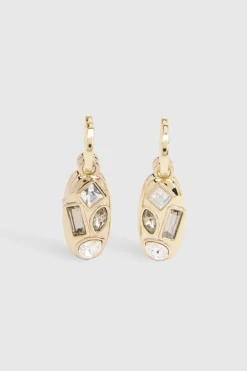 Boucles D'oreilles Pendantes Galets De Cristal