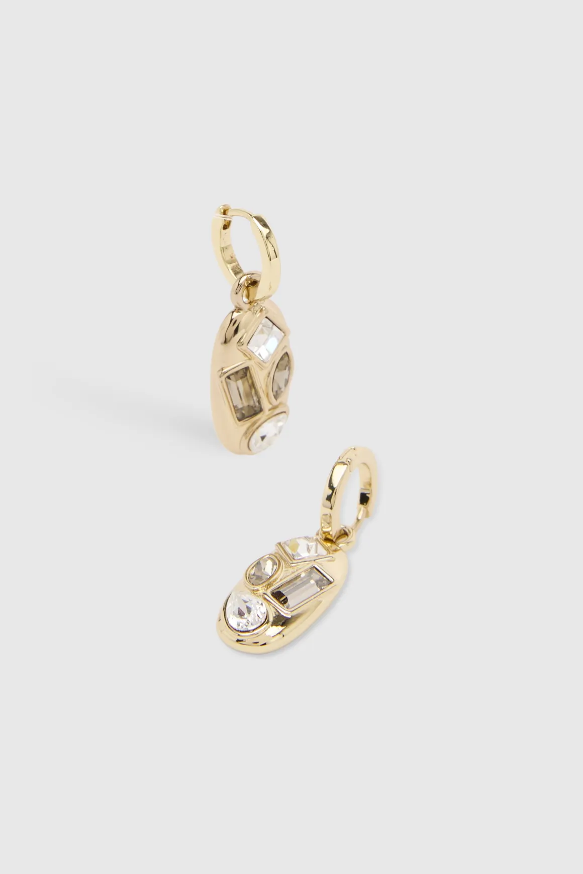 Boucles D'oreilles Pendantes Galets De Cristal