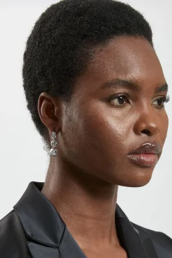 Boucles D'oreilles Pendantes À Cristaux Fluides