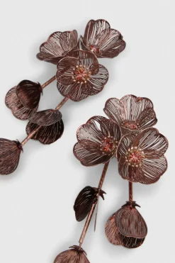 Boucles d'Oreilles Pendantes Fleur Texturées