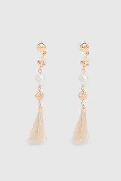 Boucles D'oreilles À Pompons Perlés