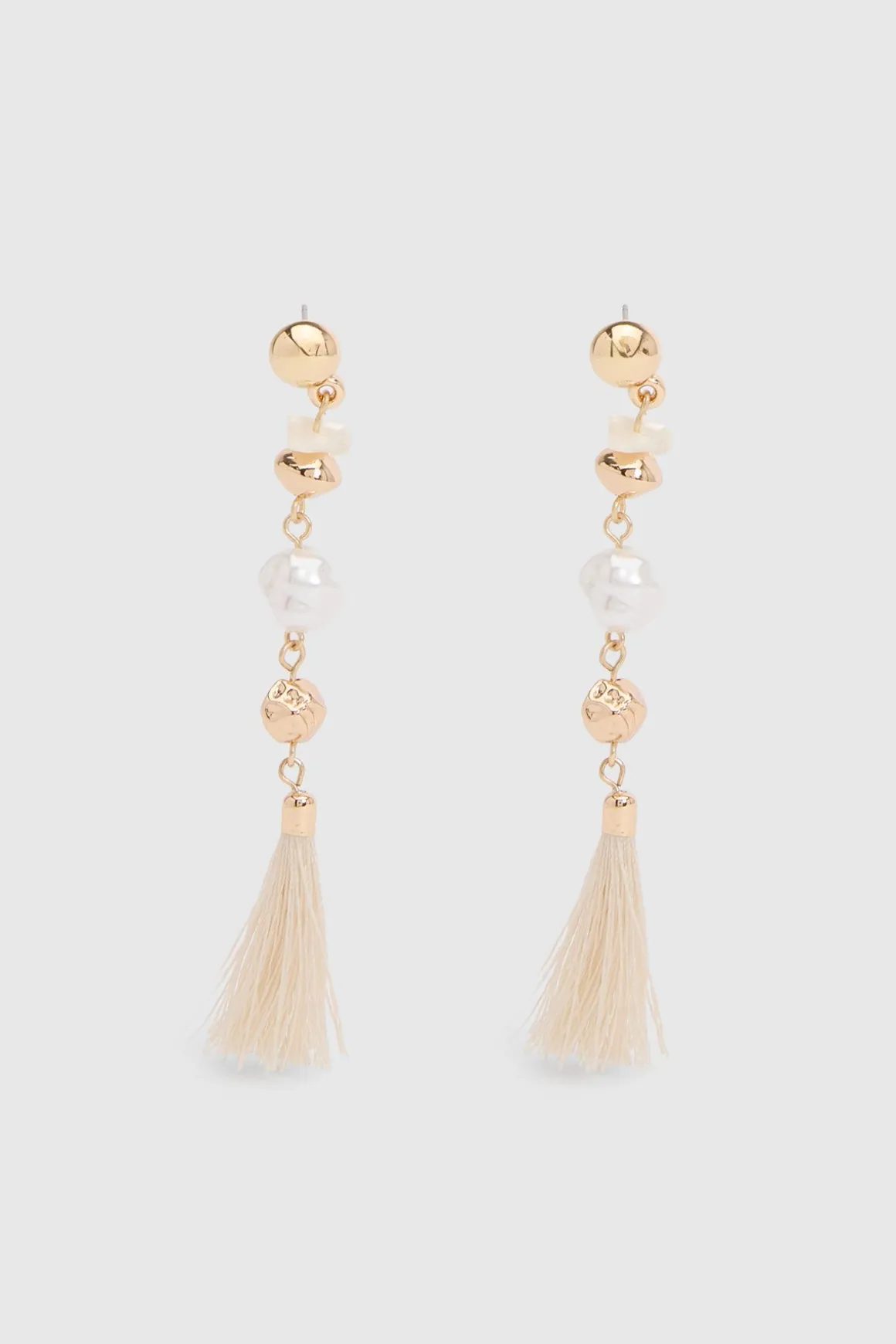 Boucles D'oreilles À Pompons Perlés