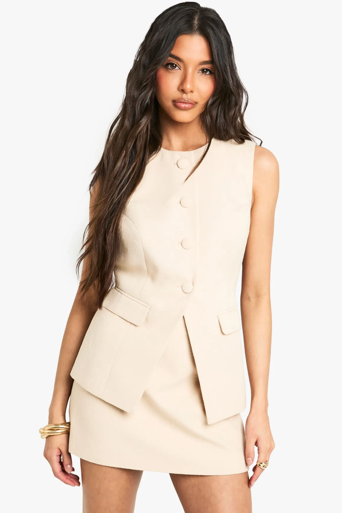Boucle Tailored Mini Skirt