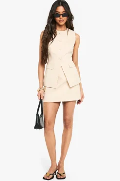 Boucle Tailored Mini Skirt