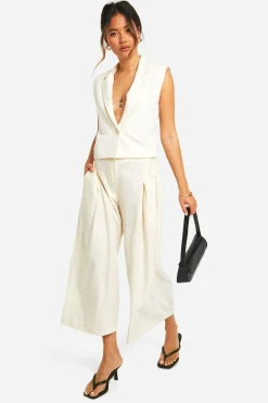 boohoo Boxy Cropped Longline Waistcoat<Femme Tailleurs|Vestes & Manteaux