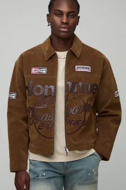 boohooMAN Boxy Fit Synthétique Homme Varsity Bomber Jacket<Homme Manteaux Et Vestes