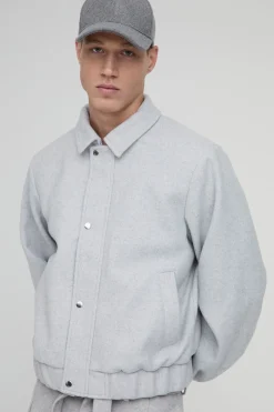 Boxy Melton Harrington Jacket
