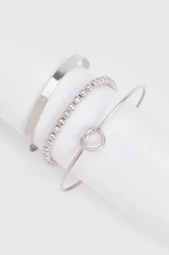 boohoo Bracelet bangle à nœud 3 pièces< Bracelets