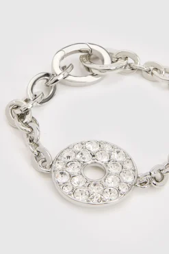 KarenMillen Bracelet Chaîne À Anneau Cristal< Bracelets