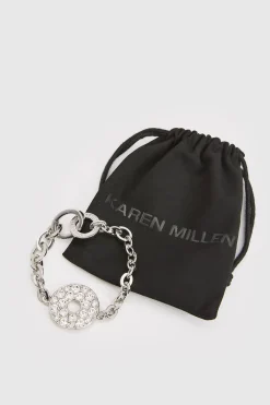 KarenMillen Bracelet Chaîne À Anneau Cristal< Bracelets