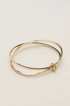 Bracelet chaîne pavé ovale plaqué or 14kt