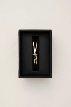 Bracelet chaîne pavé ovale plaqué or 14kt