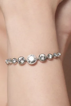 KarenMillen Bracelet Crystal Flow en ton argent< Bracelets
