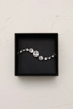 KarenMillen Bracelet Crystal Flow en ton argent< Bracelets