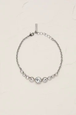 KarenMillen Bracelet Crystal Flow en ton argent< Bracelets