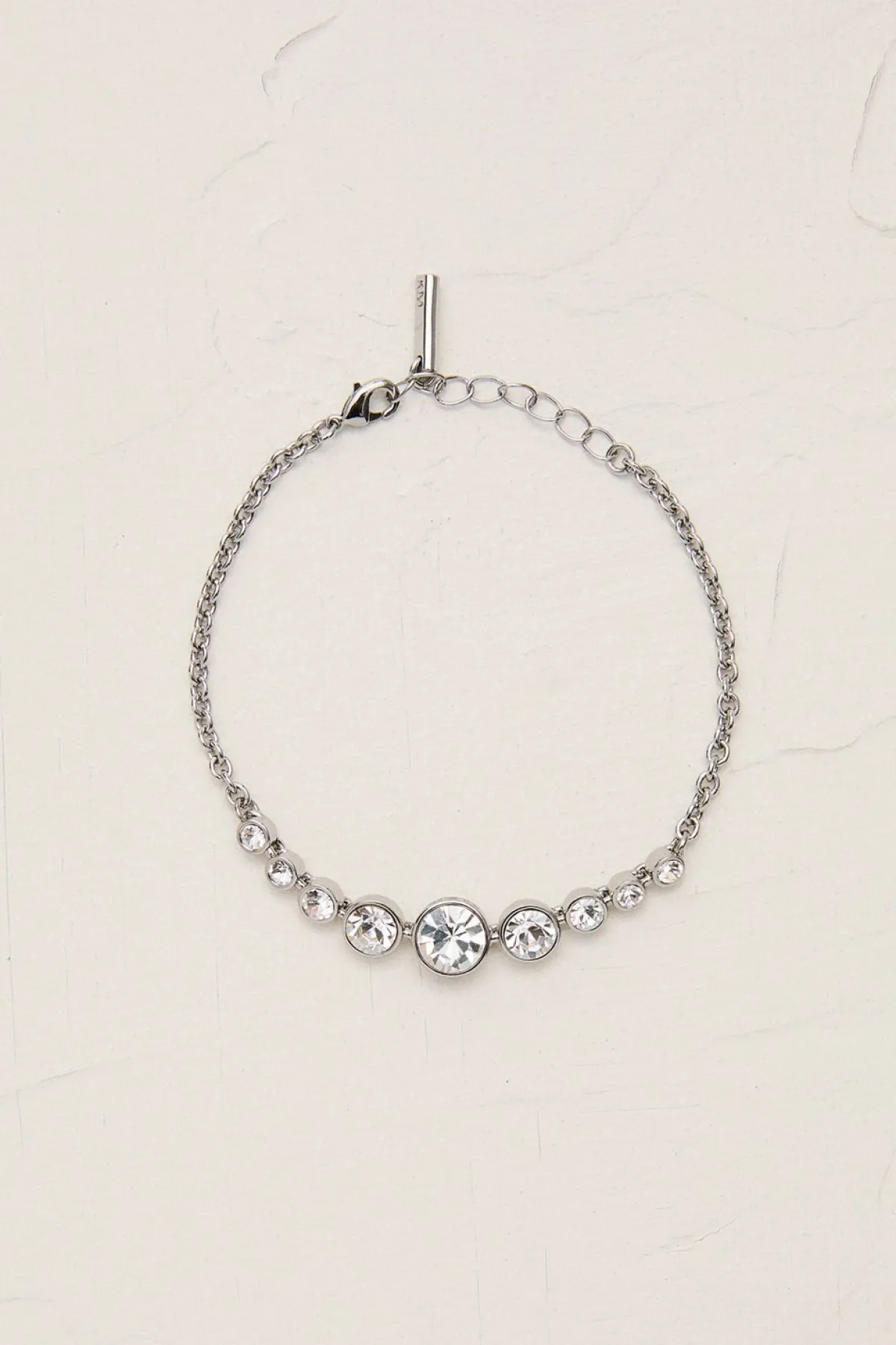KarenMillen Bracelet Crystal Flow en ton argent< Bracelets