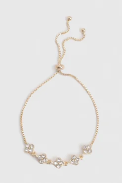 Bracelet à Fermoir Basculant Trèfle Orné