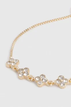 Bracelet à Fermoir Basculant Trèfle Orné