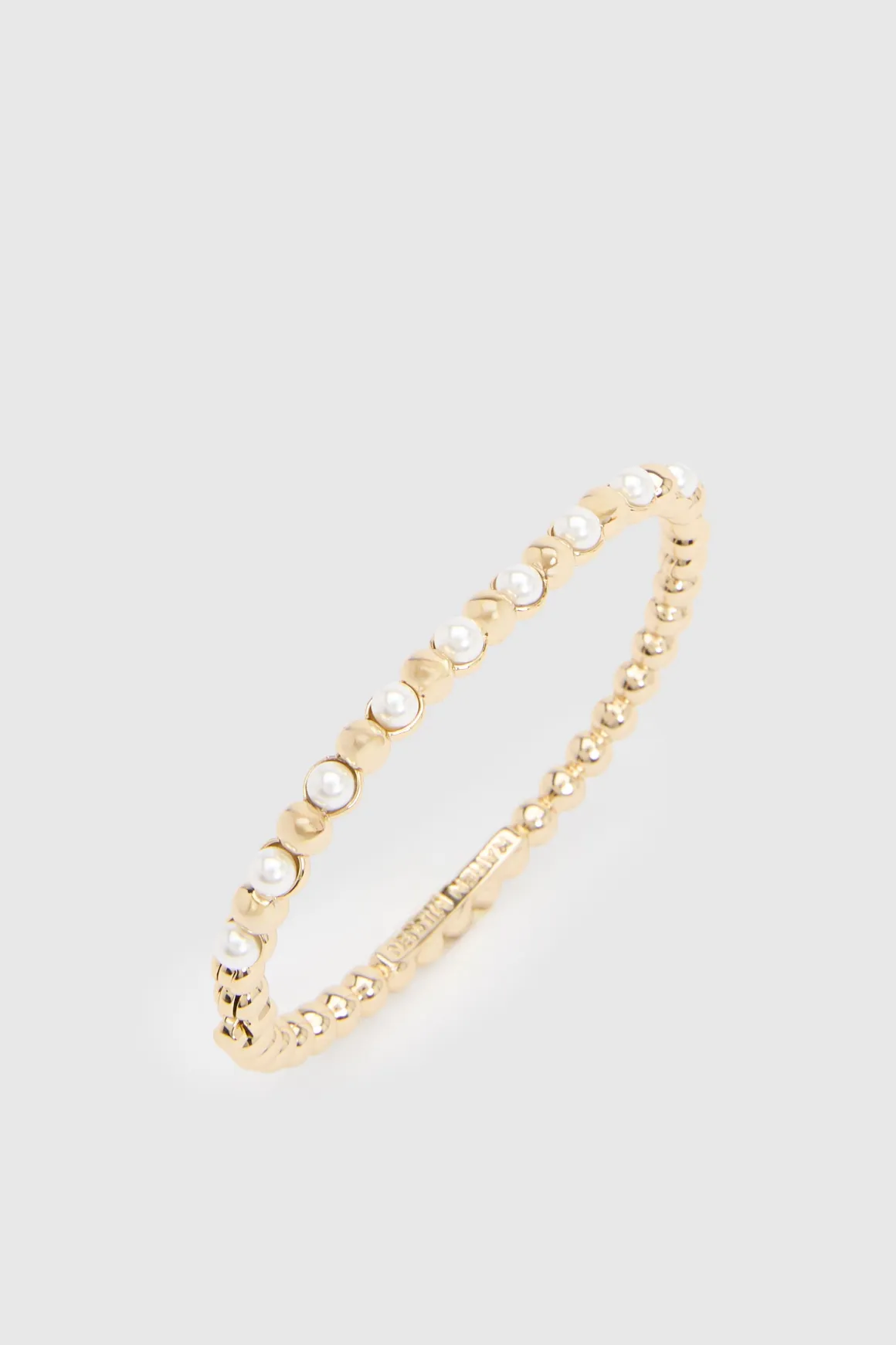 Bracelet Jonc À Charnière Orné De Perles Et Logo