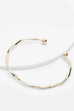 Bracelet manchette fondu torsadé