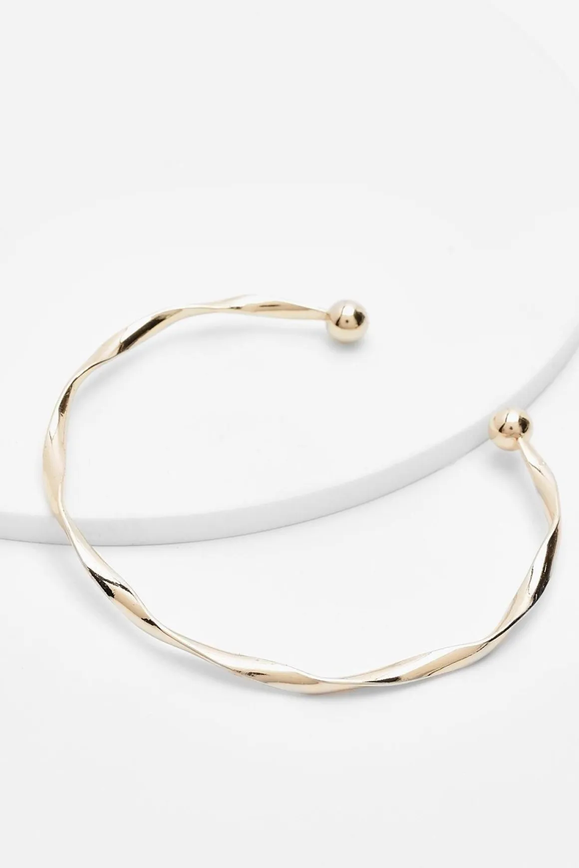 Bracelet manchette fondu torsadé