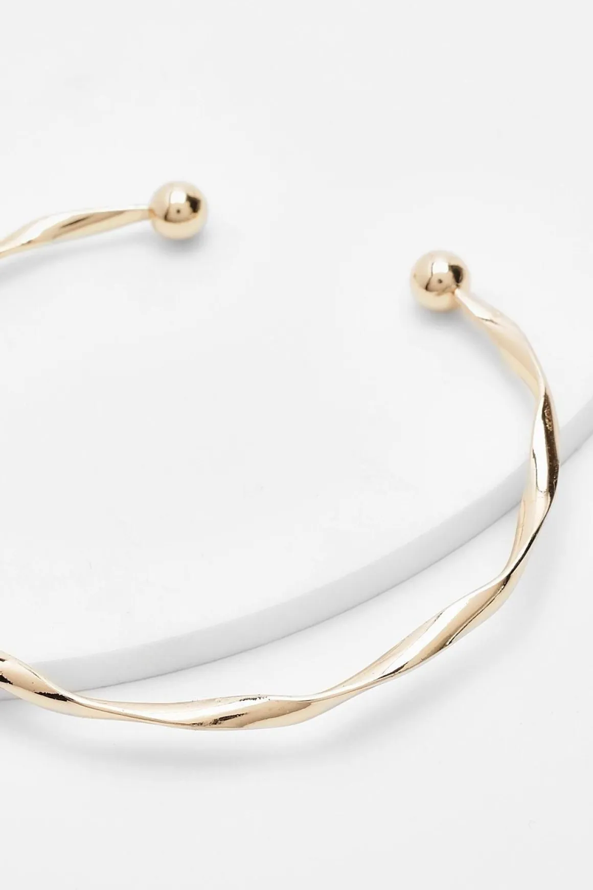 Bracelet manchette fondu torsadé