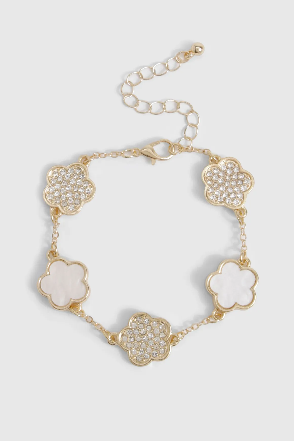 Bracelet Orné de Détails Floraux en Émail