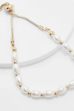 Bracelet à perles et or avec fermoir