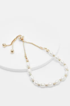Bracelet à perles et or avec fermoir