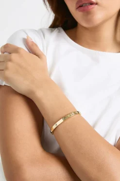Bracelet rigide embossé de cœur