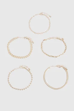 boohoo Bracelets chaîne 5 pièces< Bracelets