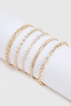 boohoo Bracelets chaîne 5 pièces< Bracelets