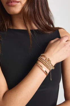 Bracelets Empilables Dorés Lot De 5