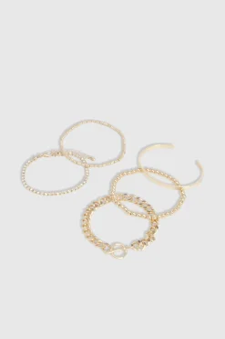 Bracelets Empilables Dorés Lot De 5