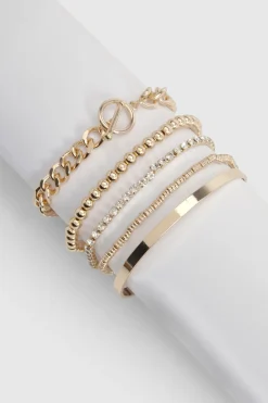 Bracelets Empilables Dorés Lot De 5