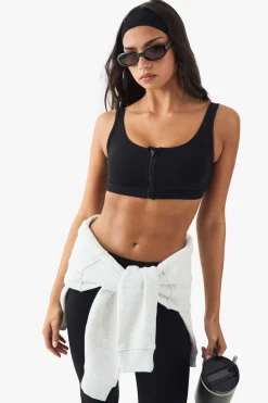 Brassière de Sport DSGN Studio à Zip Frontal avec Soutien Léger et Rembourrage