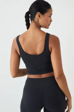 Brassière De Sport Longue À Encolure Carrée Soft Luxe Dsgn Studio
