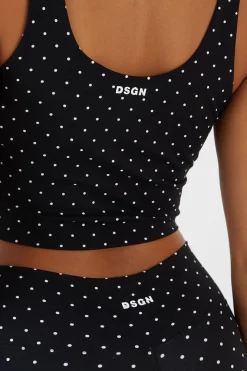Brassière De Sport Longue Sculptante À Pois Dsgn Studio